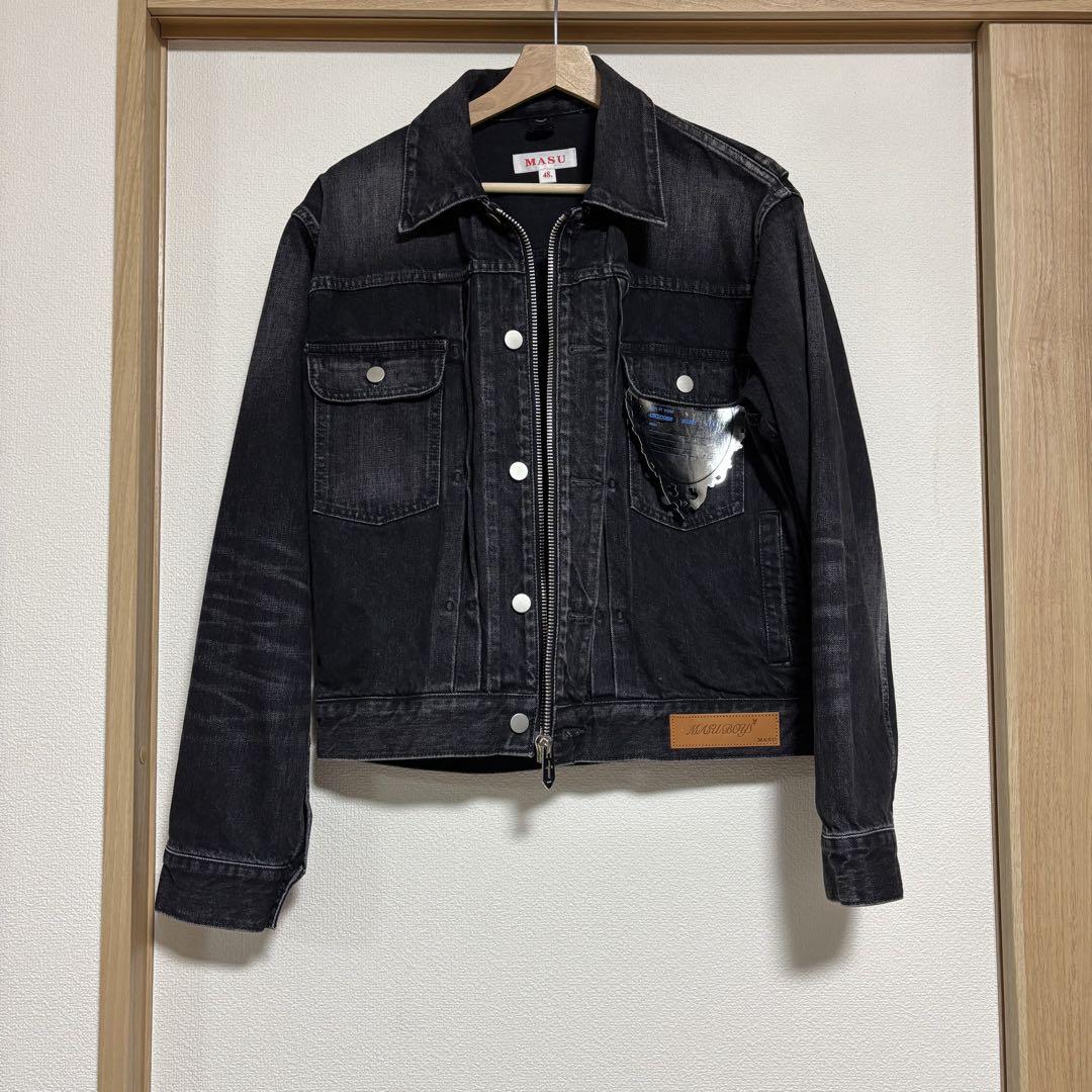 100 ％品質保証 MASU】Black Denim Jacket 48 ジャケット・アウター