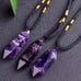Amethyst Pendant Necklace-Natural Gemstone Healing Balancing Meditation Necklace