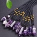Amethyst Pendant Necklace-Natural Gemstone Healing Balancing Meditation Necklace