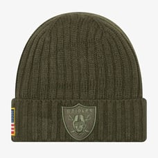 New Era Raiders Salute to Service Men Knit Beanie Cap