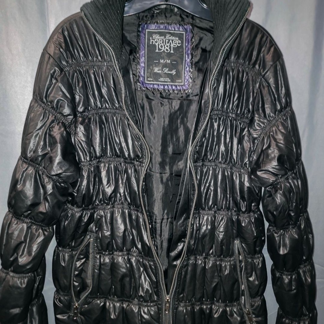Men's Black Puffer Jacket | Heritage 1981 | Medium