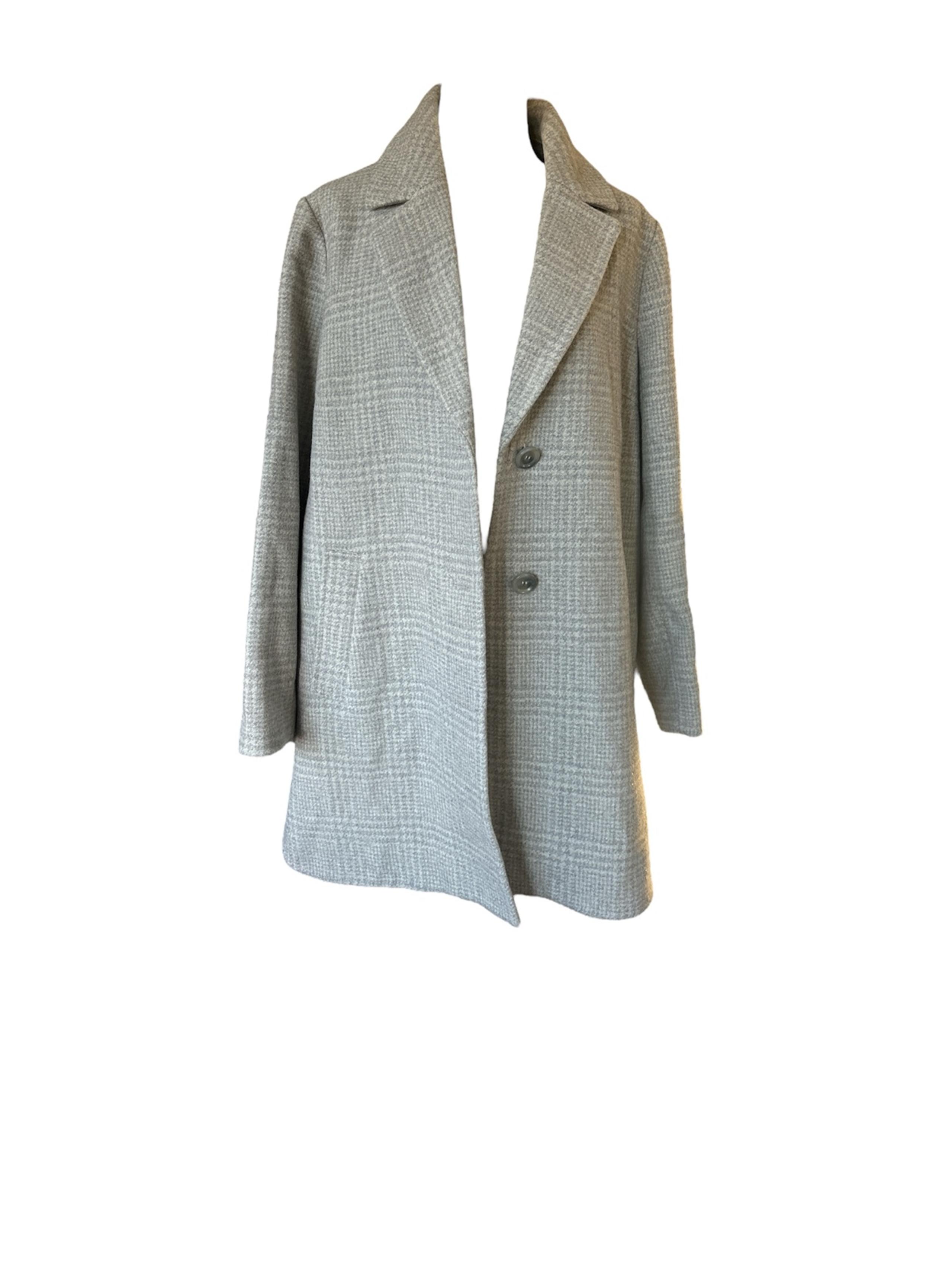 T Tahari Women's Olivia Plaid Wool Coat