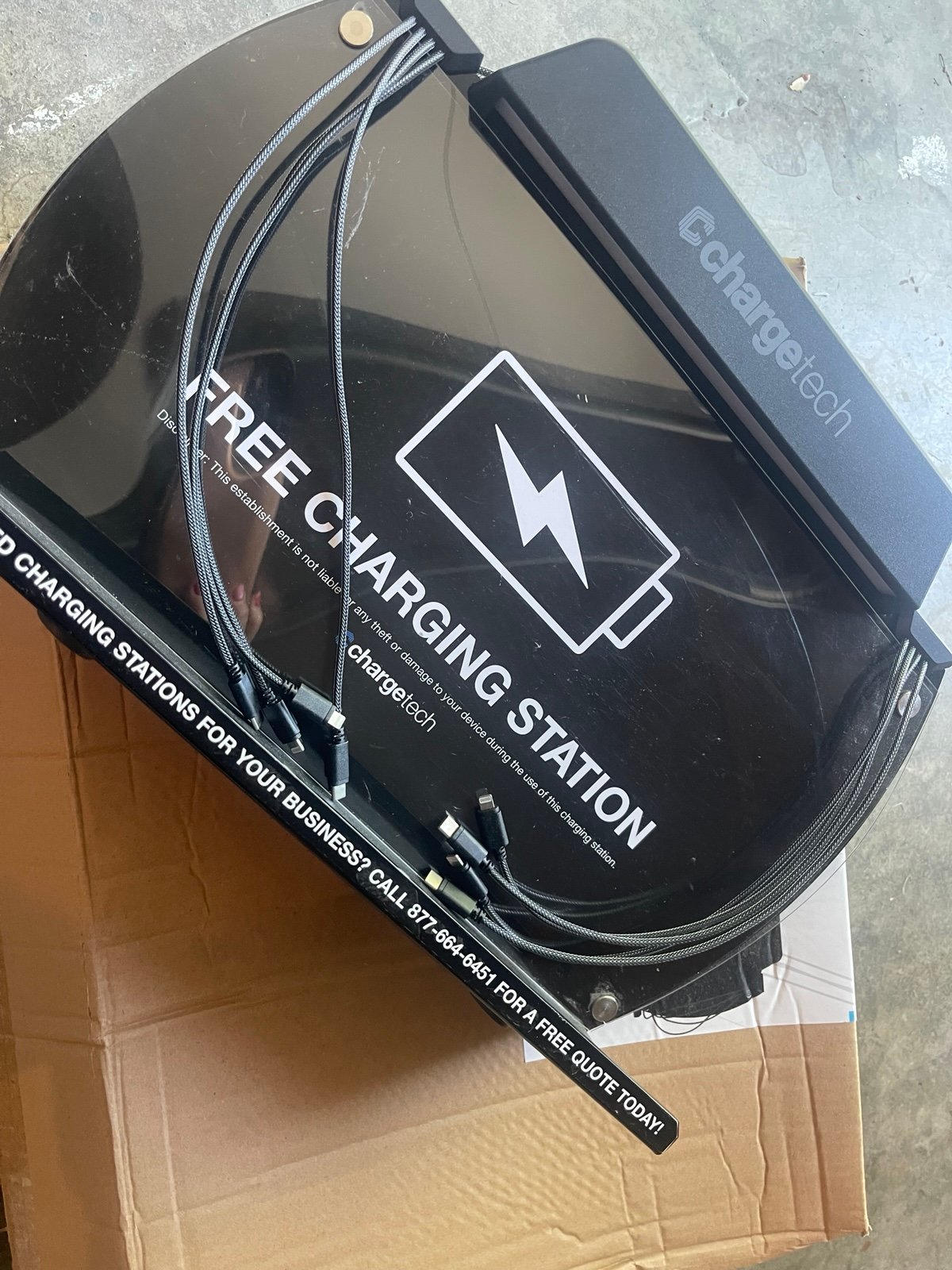 Floor standing charging unit