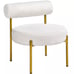 Chair Cozy Sherpa Barrel Chair Gold Legs for Living Room