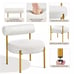 Chair Cozy Sherpa Barrel Chair Gold Legs for Living Room