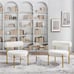 Chair Cozy Sherpa Barrel Chair Gold Legs for Living Room