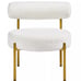 Chair Cozy Sherpa Barrel Chair Gold Legs for Living Room