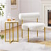 Chair Cozy Sherpa Barrel Chair Gold Legs for Living Room