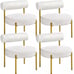 Chair Cozy Sherpa Barrel Chair Gold Legs for Living Room