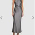 Reformation Casette silk dress- Grey