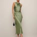 Reformation Casette silk dress- Grey