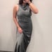 Reformation Casette silk dress- Grey