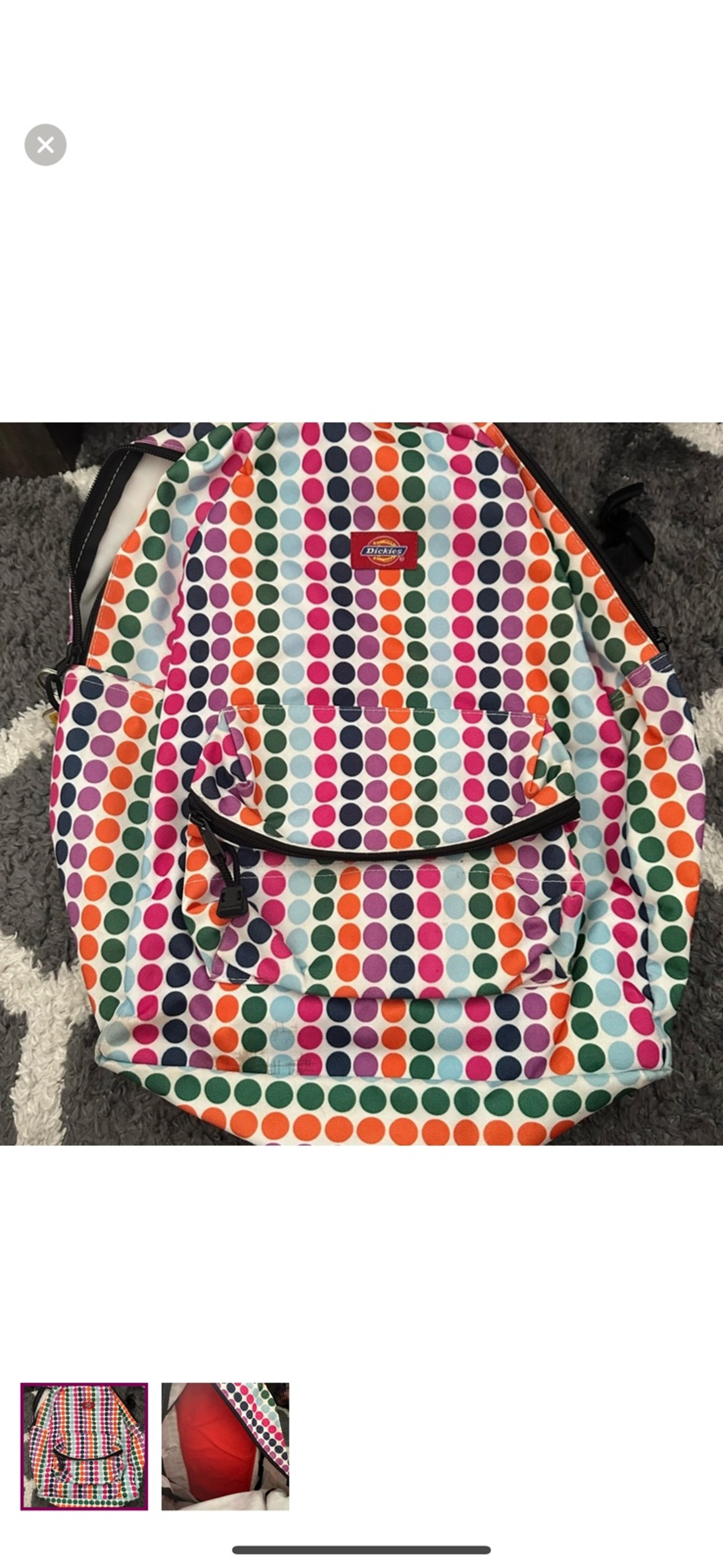NWOT Dickies Polka Dot Backpack