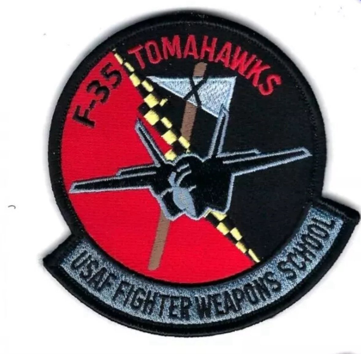 RARE USAF F-35 TOMAHAWKS FIGHTER WEAPONS SCHOOL PATCH w/ VELCRO (NELLIS AFB)