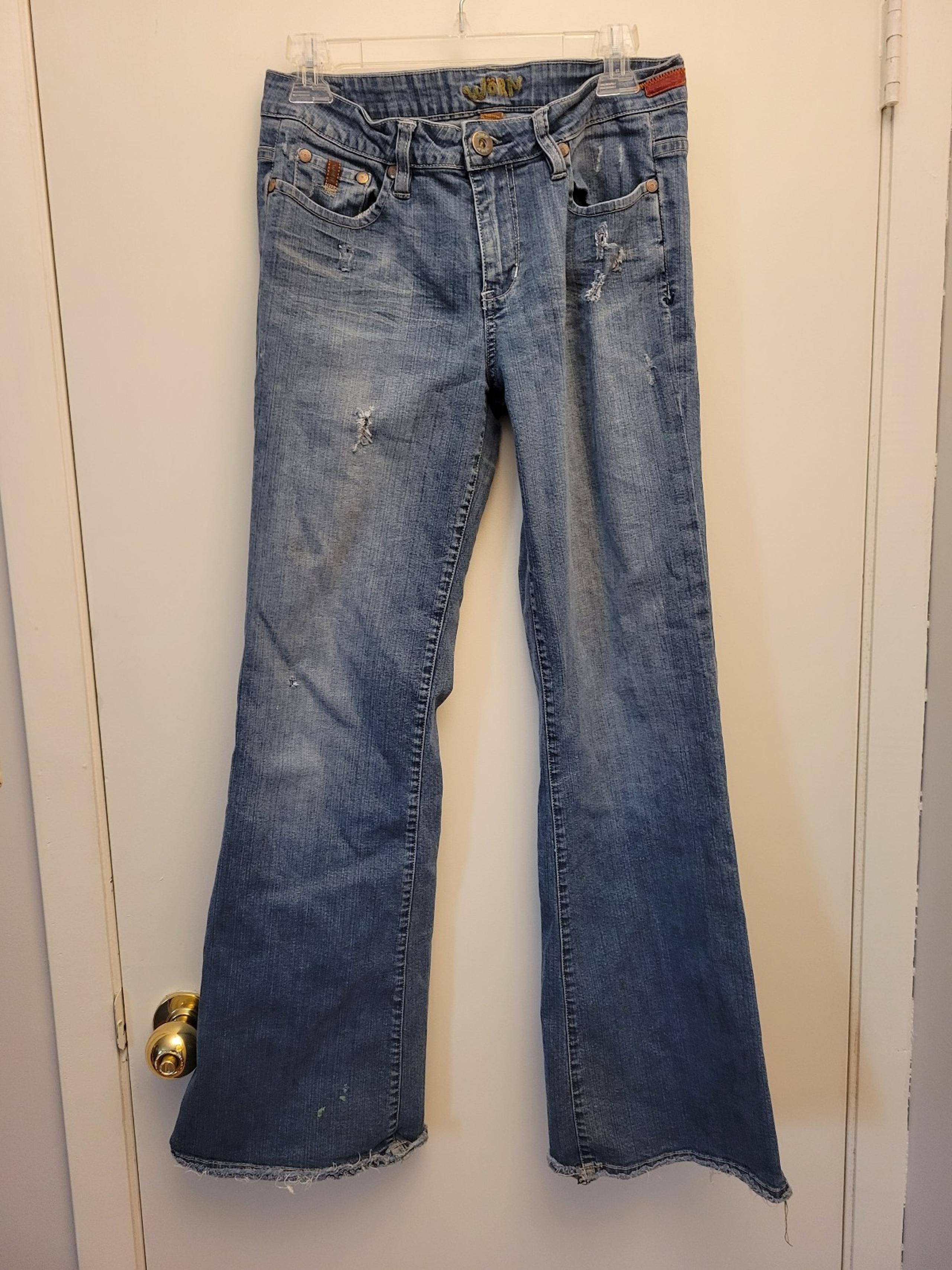bellbottom jeans wörn brand size 6