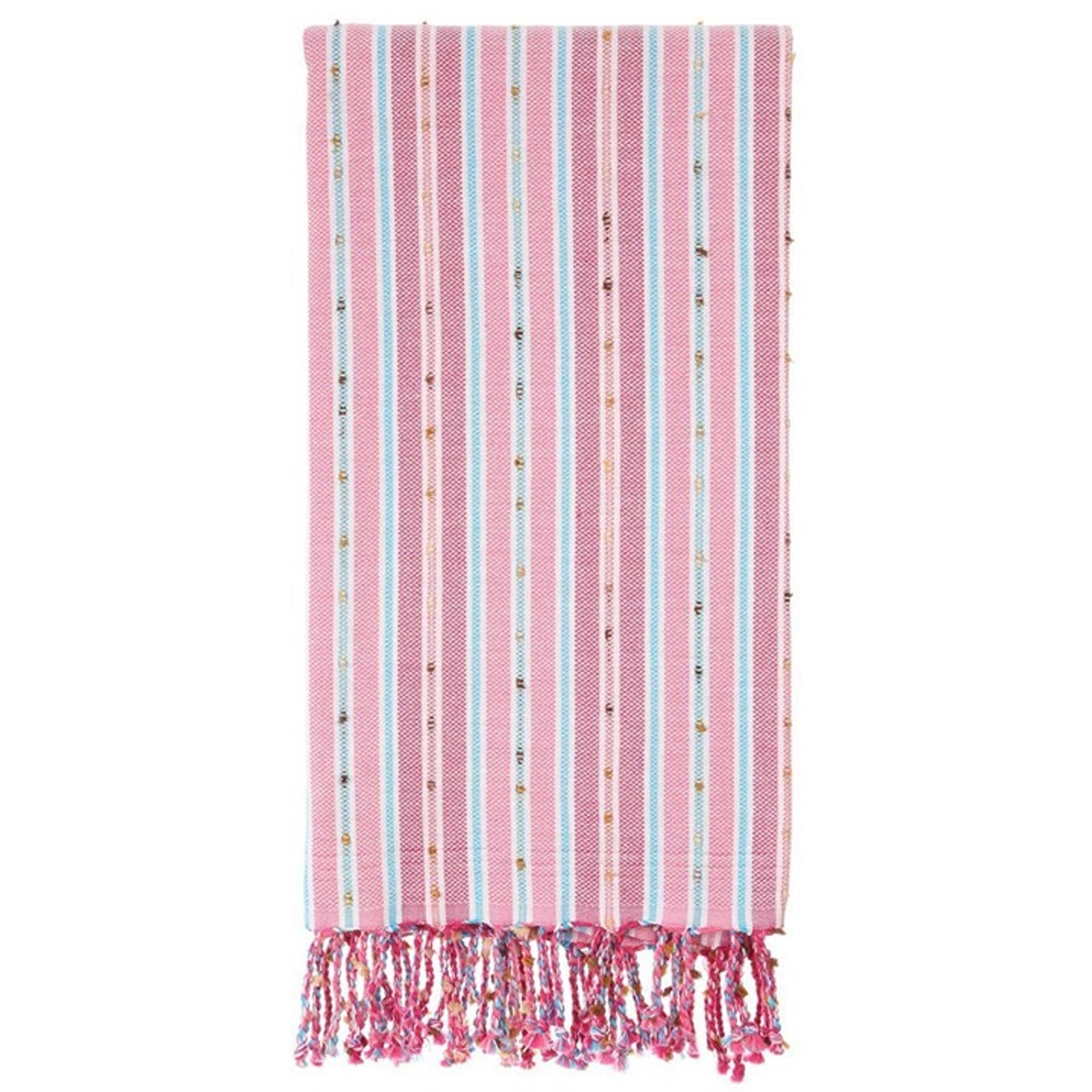 Sand Free Zeppo Pink Bohemian Turkish Beach Bath Towel - Boho Hippie Towels
