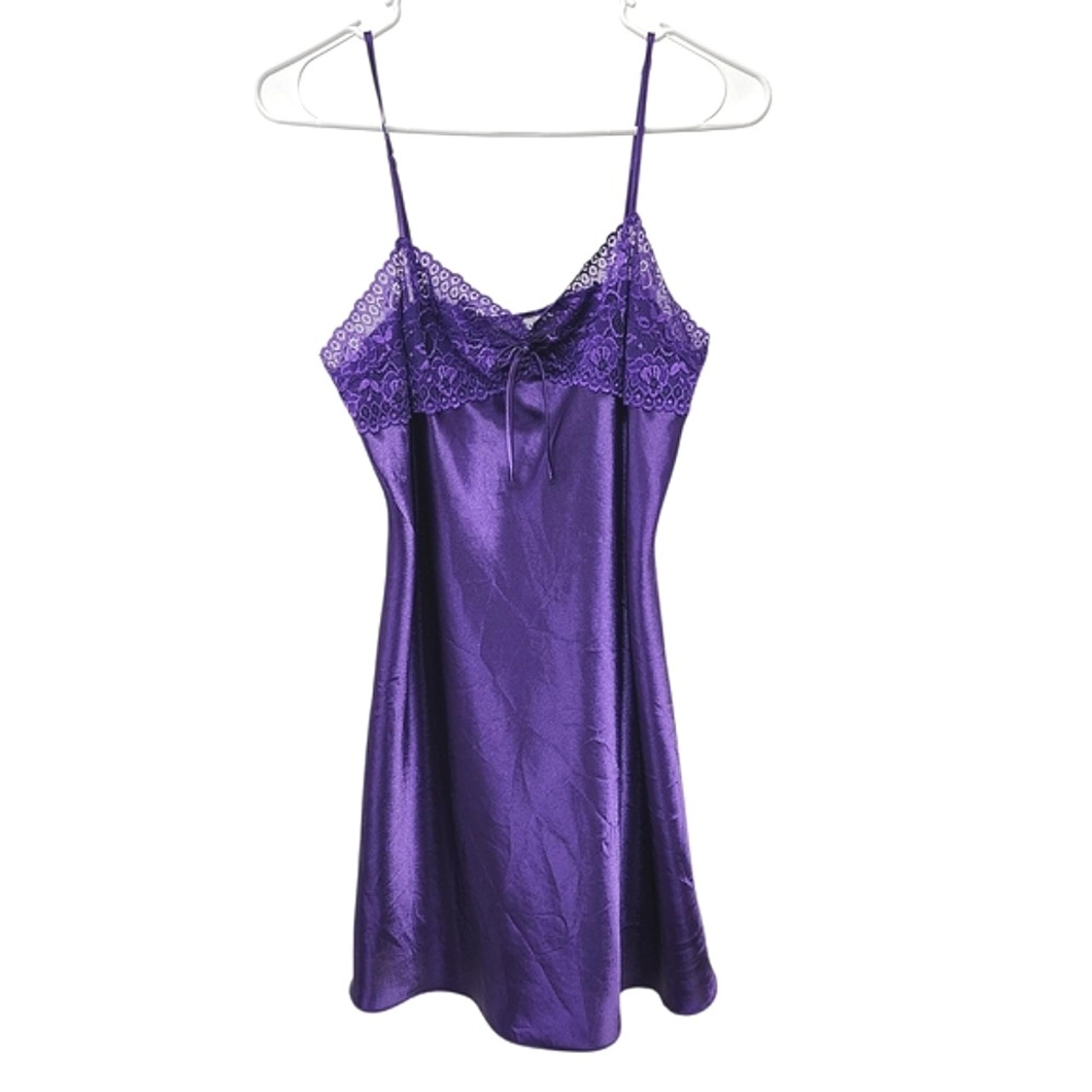 Morgan Taylor Women's Purple Satin Chemise Size Medium