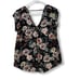 Halogen Blouse Top Women's XS Multicolor Floral Polyester V-Neck Cap Sleeve W275