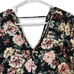 Halogen Blouse Top Women's XS Multicolor Floral Polyester V-Neck Cap Sleeve W275