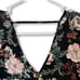 Halogen Blouse Top Women's XS Multicolor Floral Polyester V-Neck Cap Sleeve W275