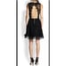 Alice + Olivia Black Natalia Velvet Lace Mini Dress
