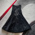 Alice + Olivia Black Natalia Velvet Lace Mini Dress