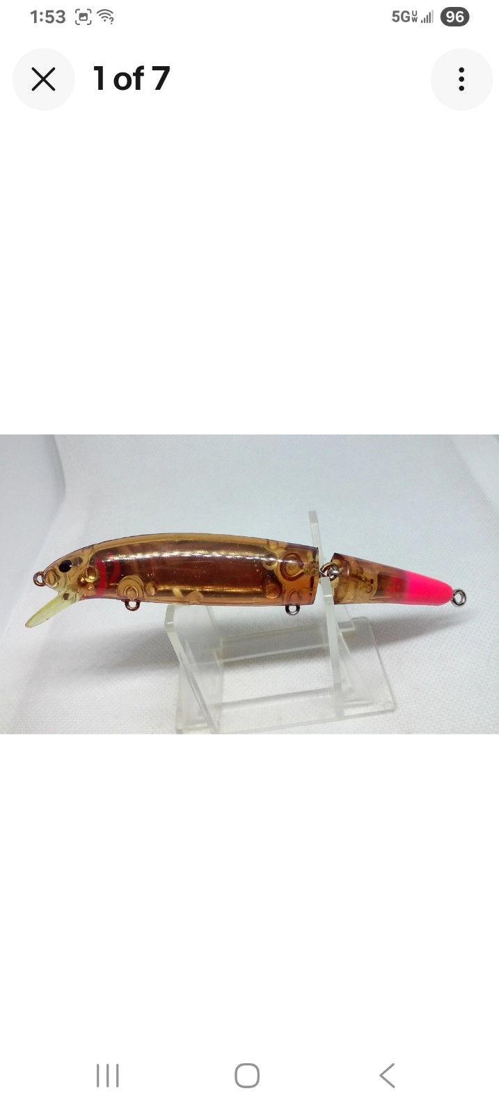 Vtg Bomber Jointed Long A Rootbeer Hot Tail 15A 4.5" 15J Screwtail Jerkbait Lure