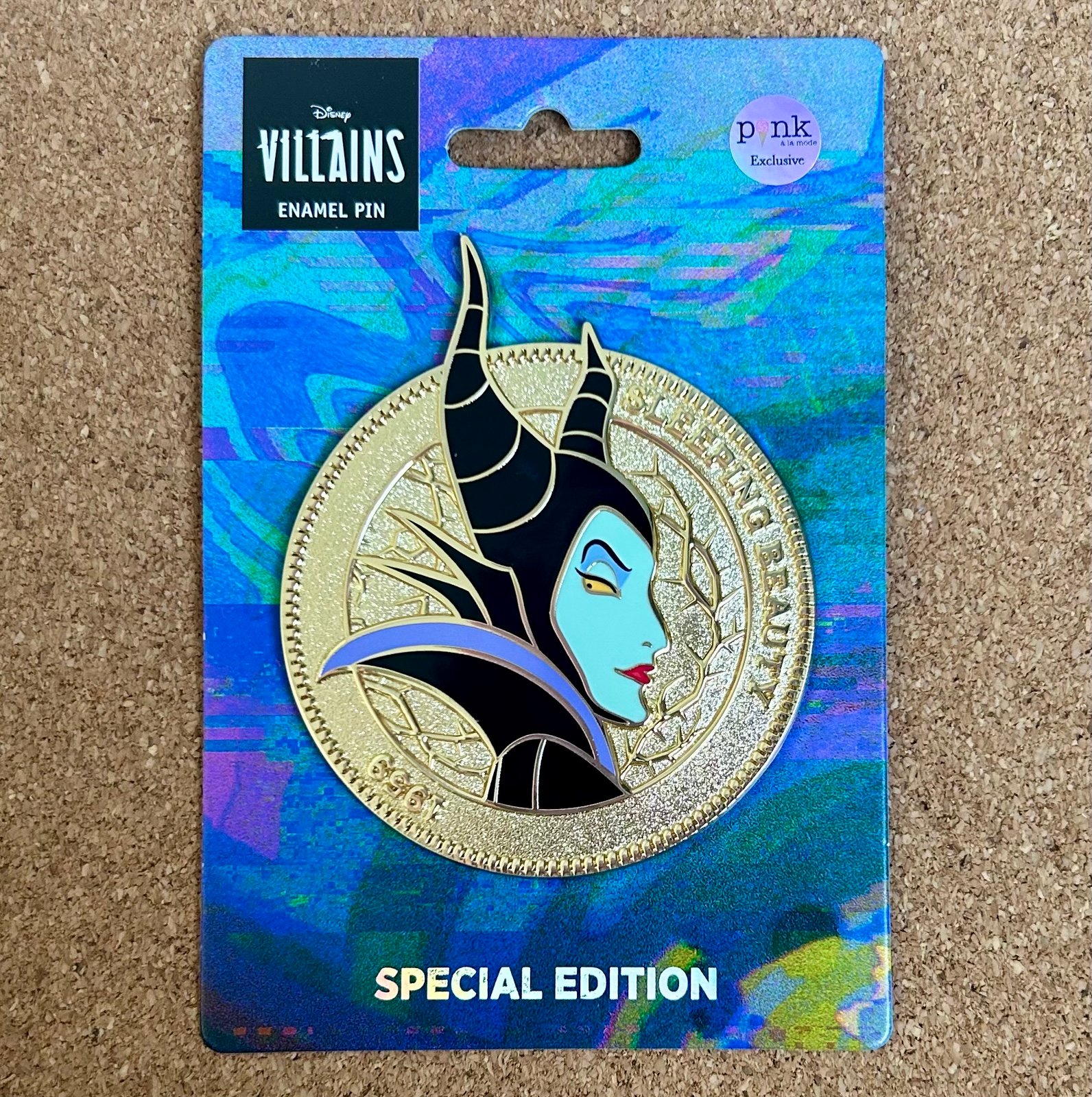 Disney Pin PALM - Maleficent - Coin Series - Wave 1 - Sleeping Beauty - Jumbo
