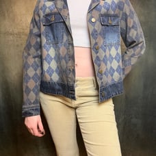 Boutique Argyle Denim Jacket :-)