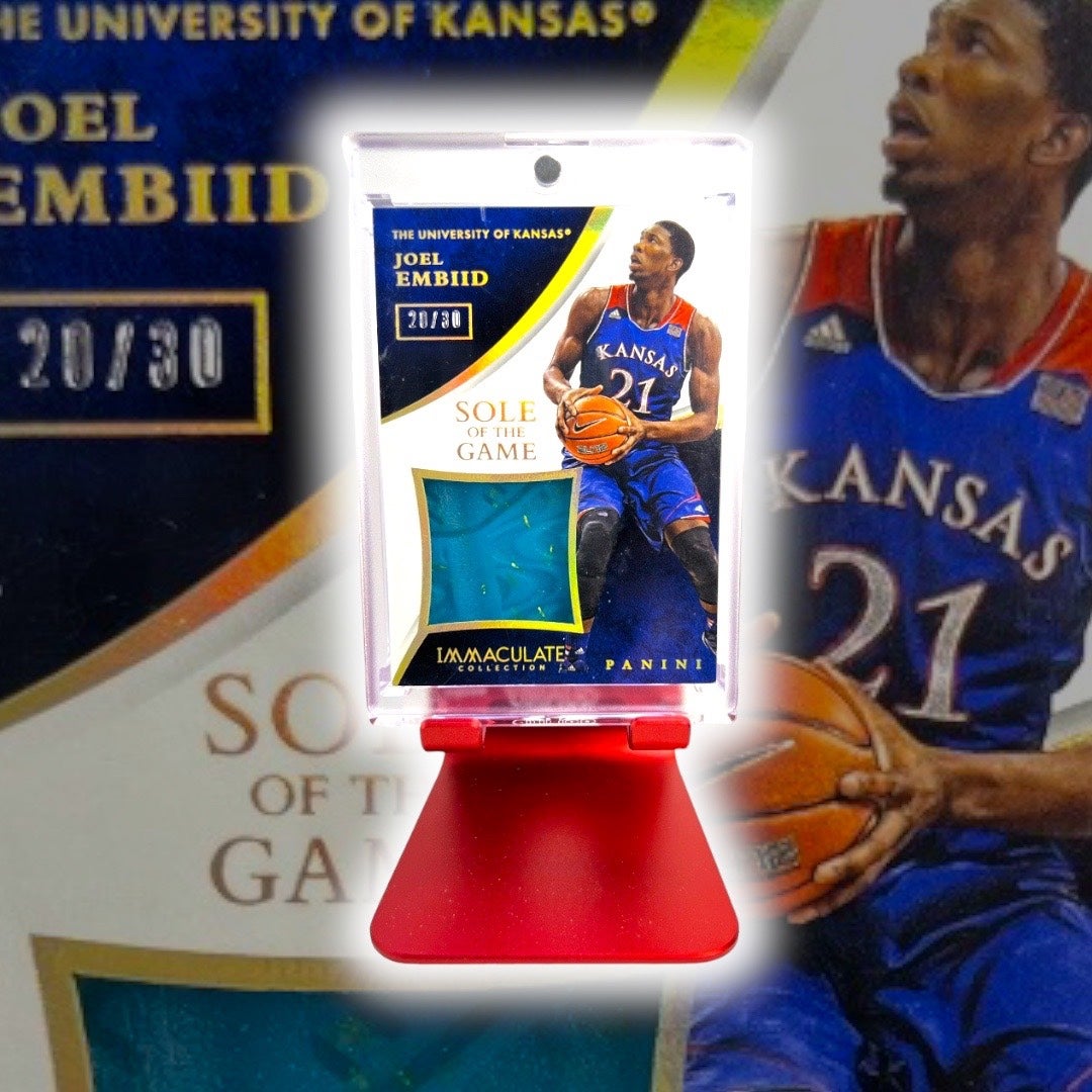 Joel Embiid 2015 RC Immaculate Sole of the Game Kansas Jayhawks /30 Rookie Card