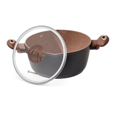Non Stick StockPot with Lid, Soup Pot with Lid 5 Quart Nonstick Stock Pot