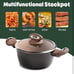 Non Stick StockPot with Lid, Soup Pot with Lid 5 Quart Nonstick Stock Pot