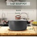 Non Stick StockPot with Lid, Soup Pot with Lid 5 Quart Nonstick Stock Pot