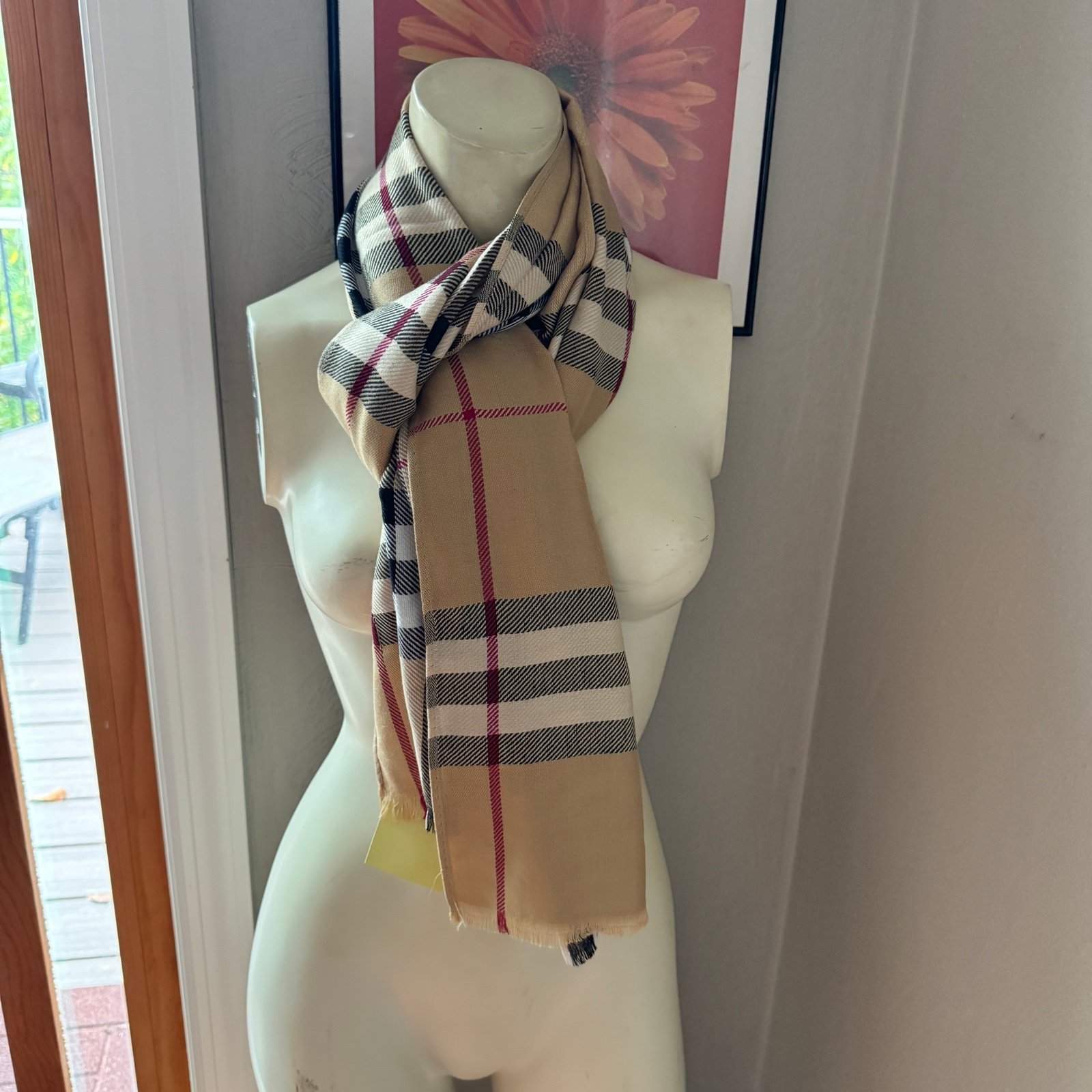Plaid wrap/scarf nwt
