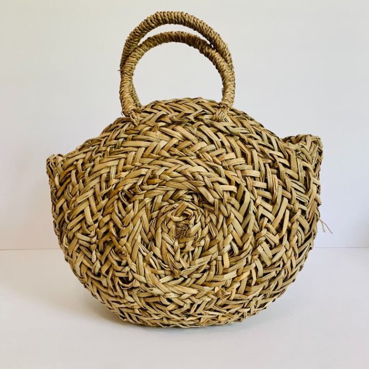 PULL&BEAR STRAW WOVEN SATCHEL BEACH BAG