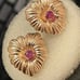 14kt gold Ruby set earring pendant
