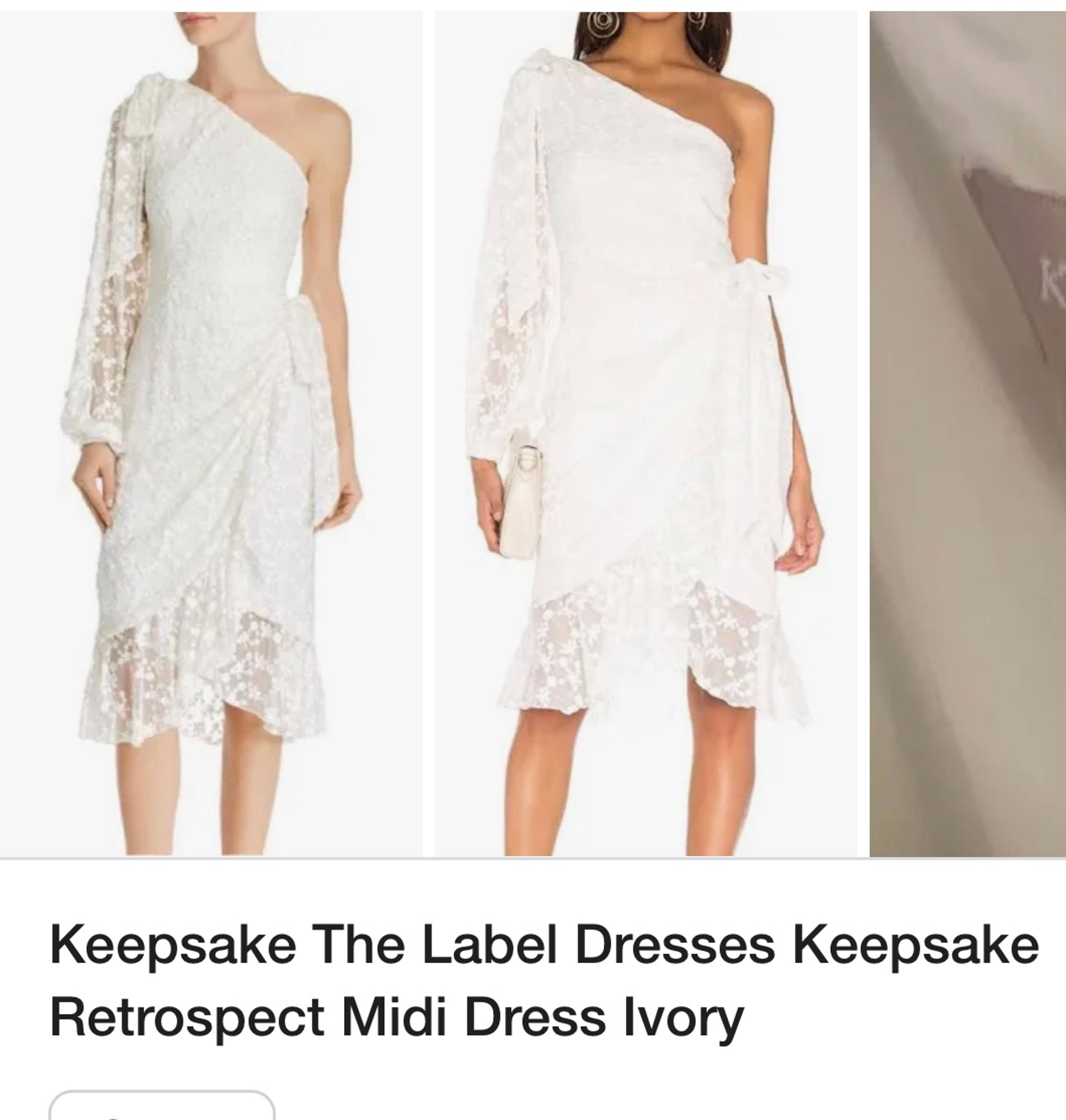 KEEPSAKE The Label Dress Retrospect Midi Dress Ivory