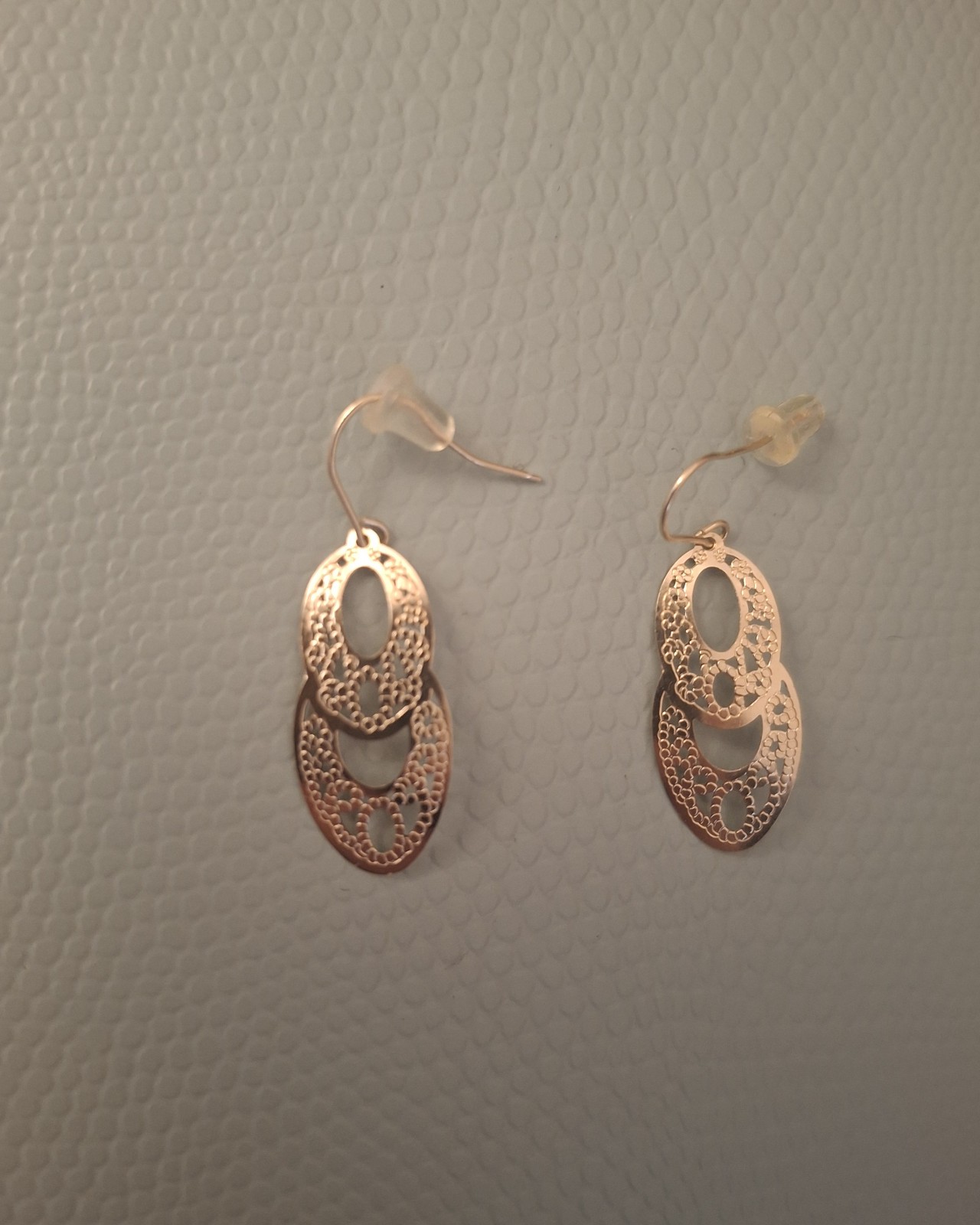 14k solid gold dangle earrings