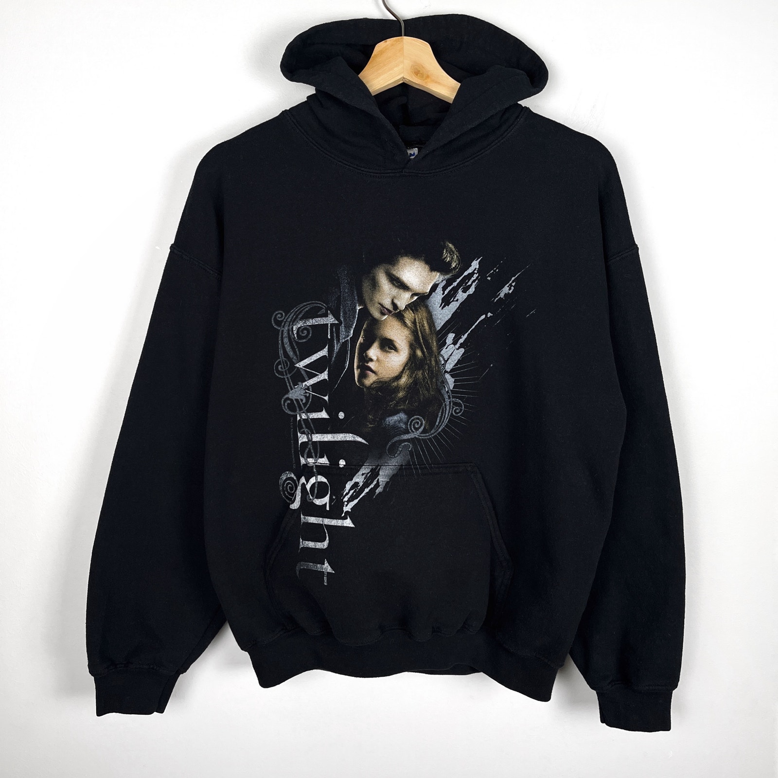 Vintage Y2K Rare Twilight Movie Promo Hoodie Black Sweatshirt Medium Bella Swan