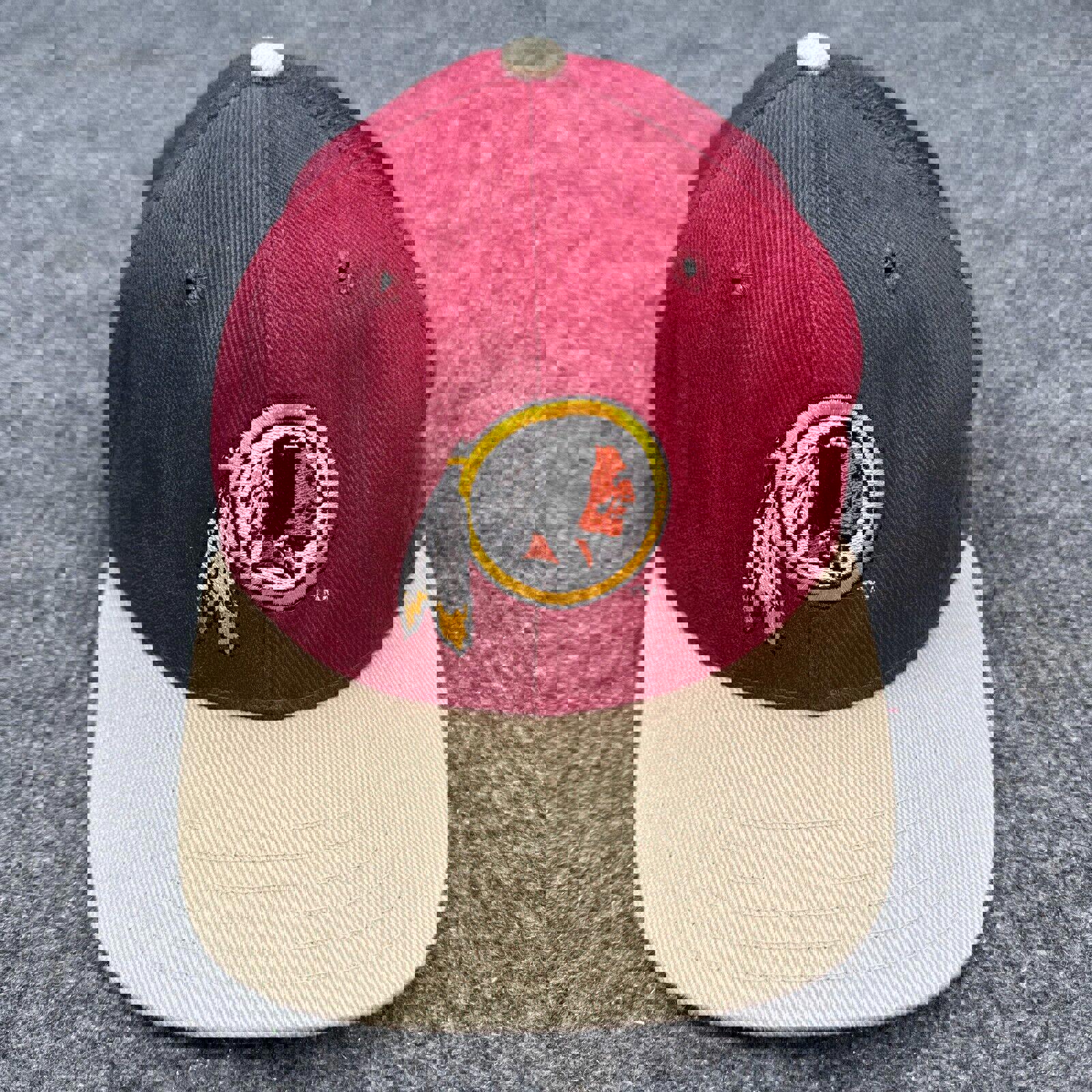 Vintage Made in USA Washington Redskins Snapback Hat Adult Red Beige NFL