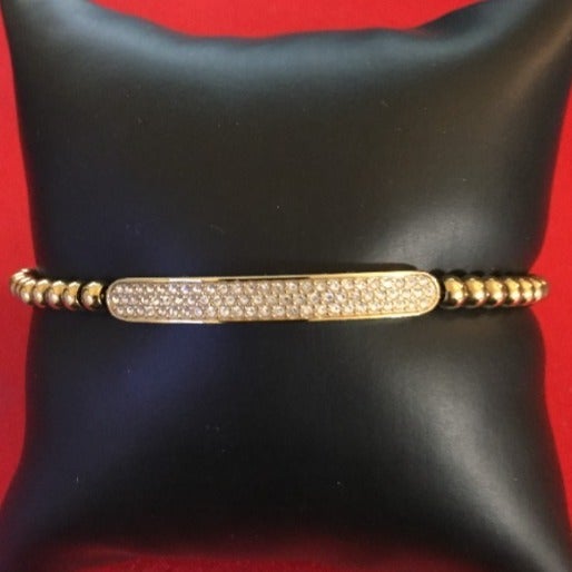 Michael Kors Gold Tone Pave Slider Bracelet