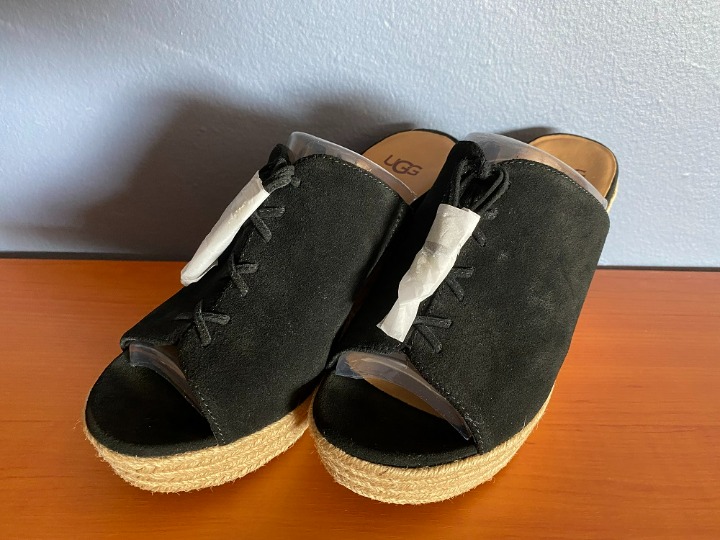 New UGG Giorgia Espadrille Wedge Mule US8