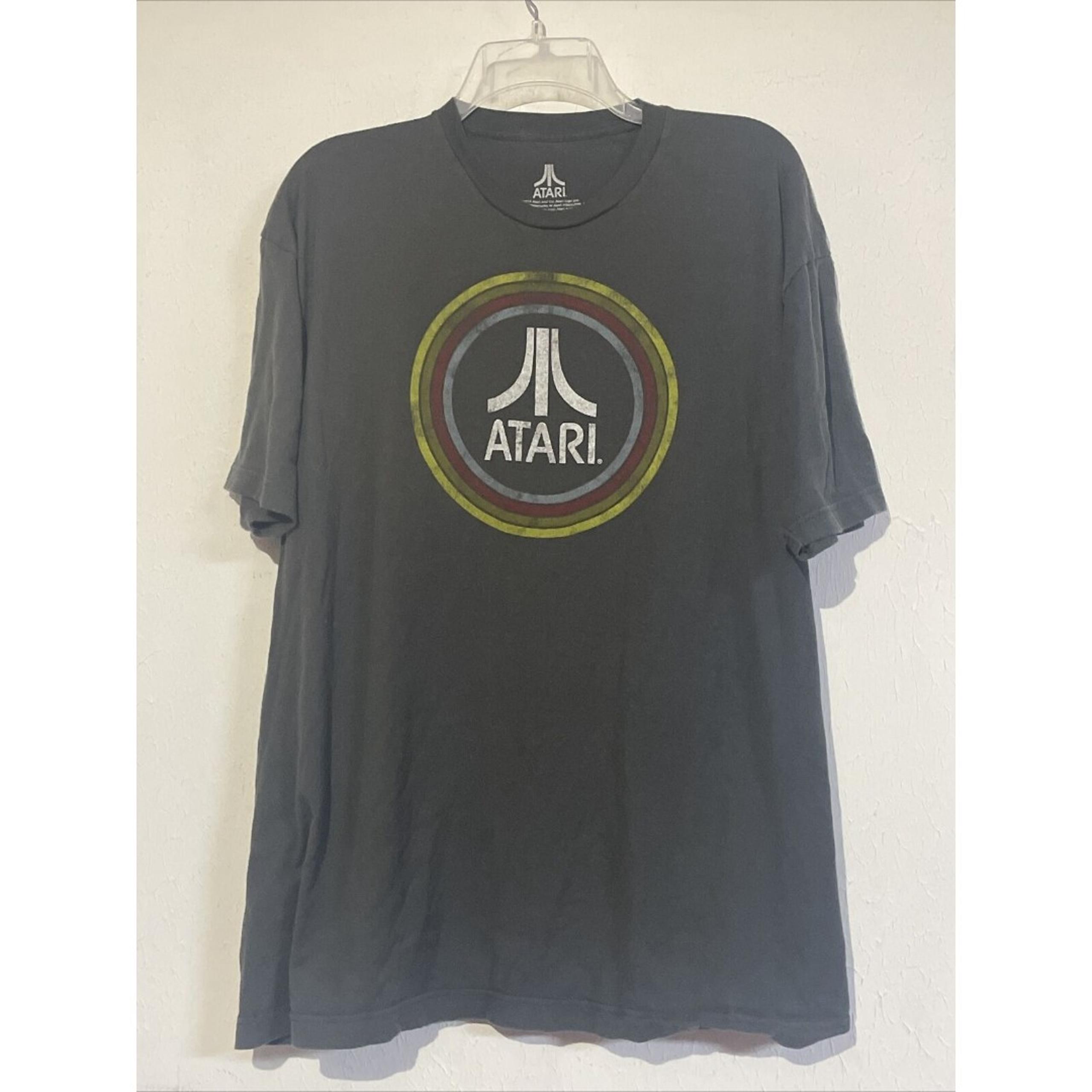 Atari Mens T-Shirt Gray Size 2XL Ripple Junction Video Games Tees