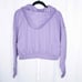 Missguided Purple Hoodie NWT Womens 6 Sweatshirt Crop New Embroidered Y2K Casual