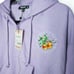 Missguided Purple Hoodie NWT Womens 6 Sweatshirt Crop New Embroidered Y2K Casual
