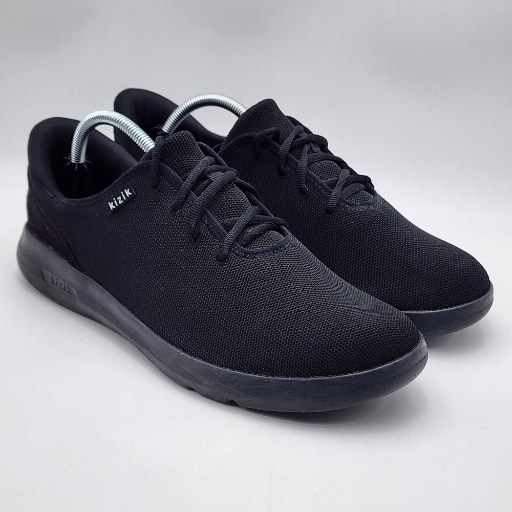 Kizik The Madrid Men 11 Women 12.5 Shoe Blac Eco Knit Slip-On Hands Free Sneaker