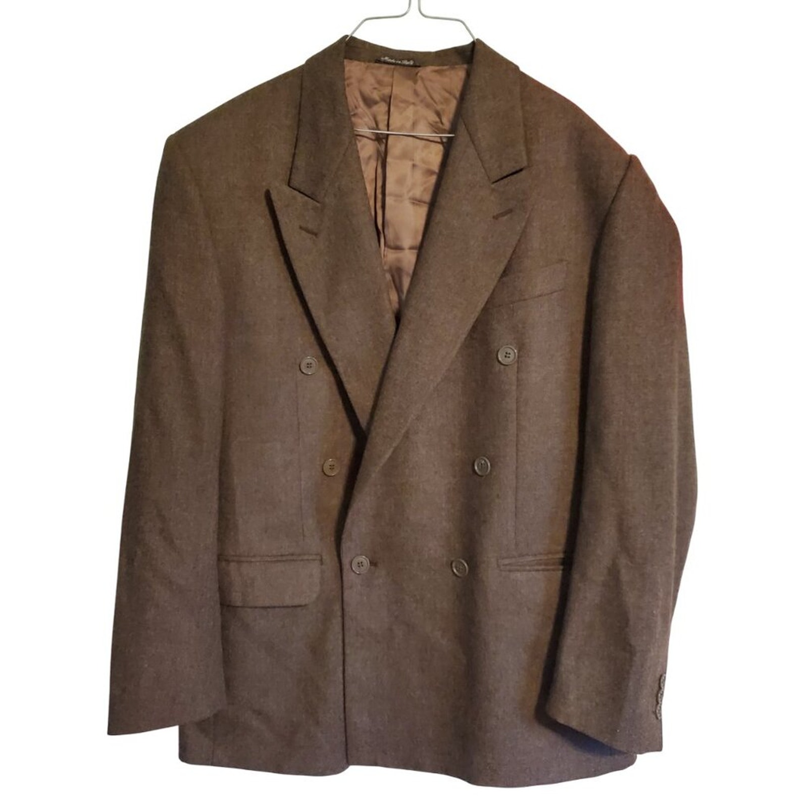 Missoni Uomo Gray Double Breasted Blazer Jacket Men's size 40R 100% Virgin Wool