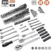 Mechanic's 201-piecMechanic's 201-piece tool kit and socket set for tackling mul