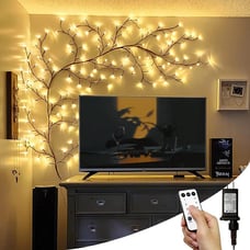 Enchanted Willow Vine Lights with Remote, Christmas Swags Decorations Home Decor
