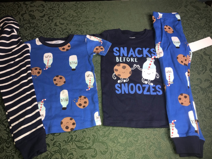 Nwt carters milk & cookies pajamas 3T 3